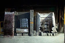 Two of the smaller ovens in the foundry.